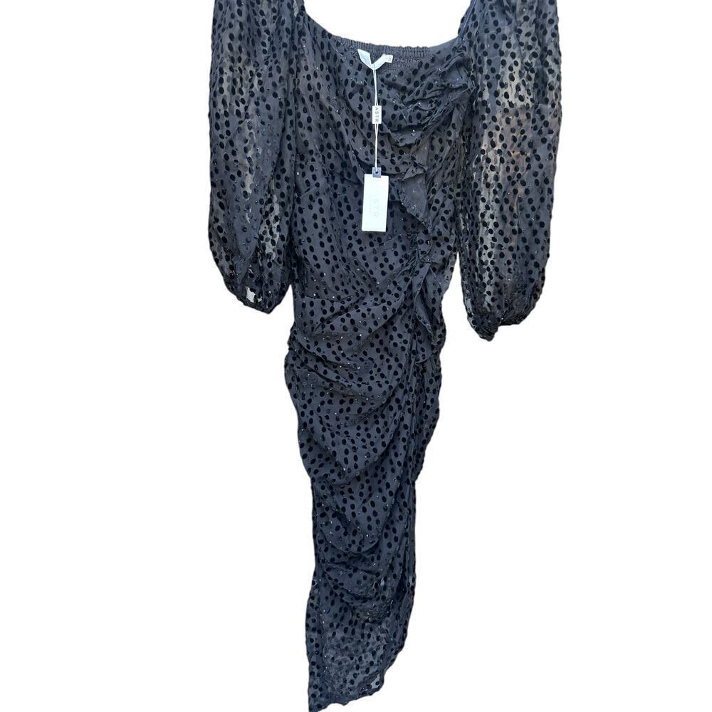 ASTR THE LABEL Athens Dress in Black Burnout. Size:S